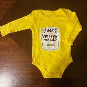 Yellow Mustard Long Sleeve Onsie
